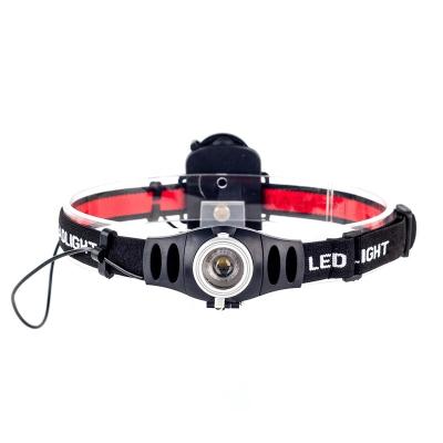 China Hot Sales Camping / Factory Outdoor Adjustable Focus Headlights Emergency Led Zoom Head Lamp With 3 AAA Dry Battery for sale