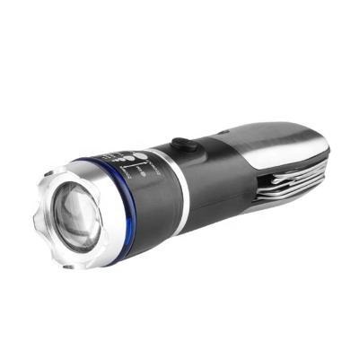 China High Quality Emergency Rechargeable Multifunctional Aluminum Led Torch Flashlight for sale