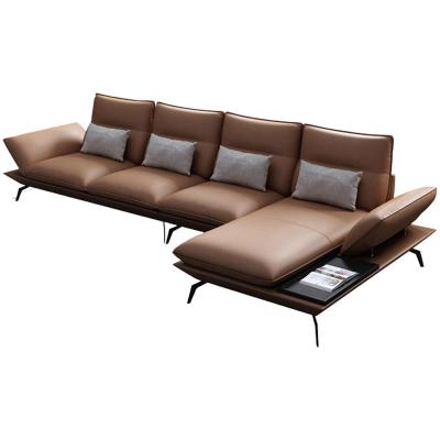 China Soft And Comfortable Living Room Furniture Series Modern Italian Minimalist Leather Sofa for sale