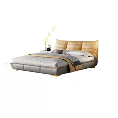 China Storage Bedroom Furniture Series Modern Design Master Bedroom Italian Light Luxury Chenille Foreskin Art Bed Soft Marriage Bed for sale