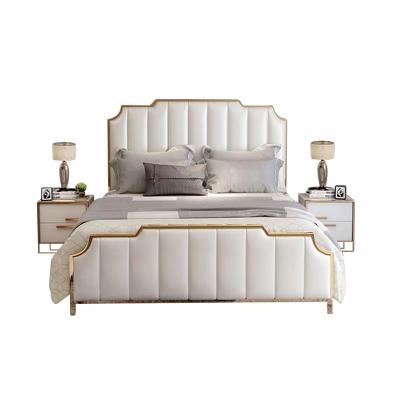 China Italian Luxury Minimalist Sofa Bed Bedroom Home Series Leather Bed for sale