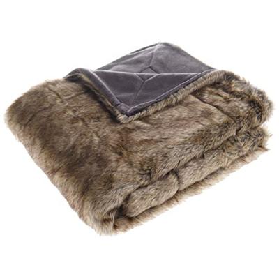 China Mink King Anti-static High Quality Fluffy Soft Waist Faux Fur Fleece Faux Fox Faux Fur Heavy Throw Blanket for sale