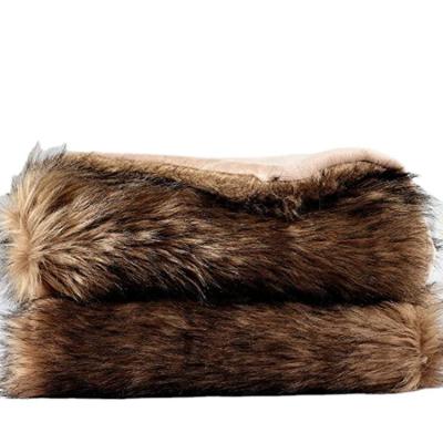 China OEKO-TEX Factory Wholesale Long Hair Heavy Heavy Mink Blanket Custom Made OEKO-TEX Faux Fur Throw Blanket for sale