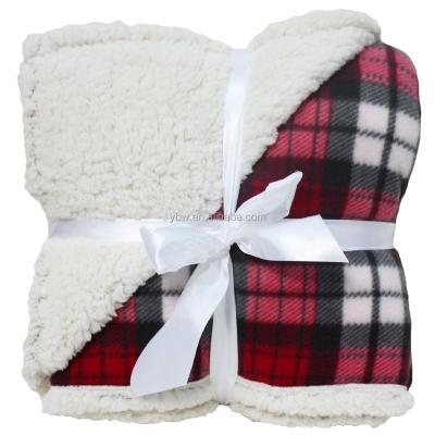 China Anti-pilling Wholesale China British Best Fashion Double Ply Plush Red Sherpa Blanket Blanket for sale