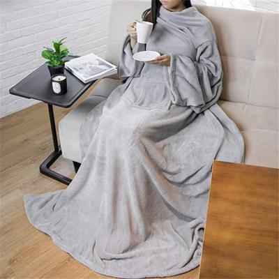 China Customized Oversized Hooded Blanket Anti-Static Soft TV Snuggy Hoodie Snuggie for sale