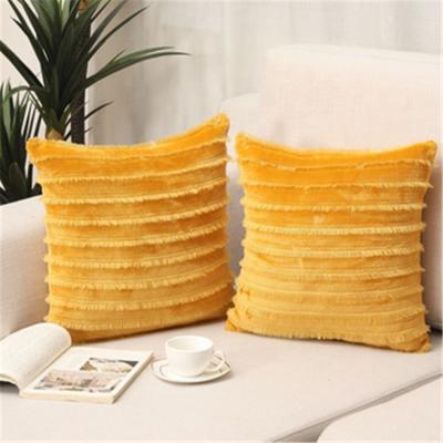 China High Quality Hot Selling Home Decor Anti Dust Mite Flannel Super Plush Tassels Soft Cushion Waist Cushion for sale