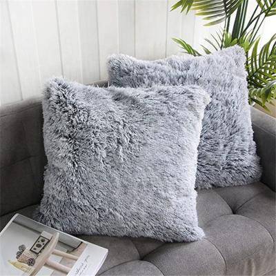 China Anti Dust Mites Ready To Ship High Quality Ultra Soft Home Sofa Plush Decor Cushion Faux Fur Pillow Cushion for sale