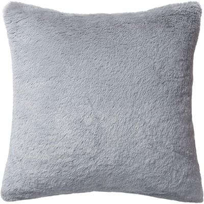 China Custom Size Home Decor Anti Dust Mite Plant Throw Soft Gray Faux Fur Rabbit Fur Pillow Cushion for sale