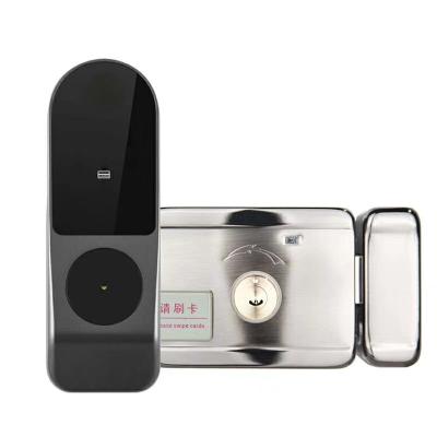 China Huarui Keyless Electronic Apartment Lock DC 12V RFID Digital RIM Smart Door Lock for sale