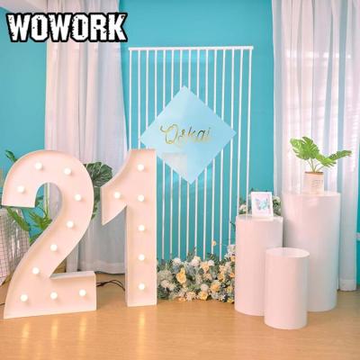 China WOWORK Waterproof 3D Rolled Love Marquee Light RGB Letter Wedding Turbo Metal Light For Party Decoration for sale