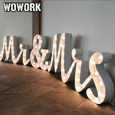 China WOWORK Waterproof Wedding Decoration Light LED LOVE Letter Lamp Marquee Led Light For Party Backdrops for sale