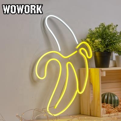 China 2021 WOWORK Fushun waterproof wall art hanging led neon lights mini 5v usb sign cable for home shop front display for sale