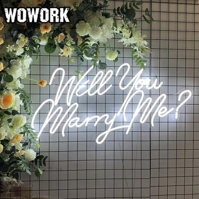 China 2022 WOWORK Fushun birthday party event supplies waterproof fashionable DC 12v LED dmx flex neon light chinese sign for wedding decoration for sale