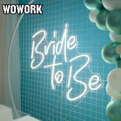 China 2021 WOWORK party supplies 12v cable silicon waterproof bride to be neon signs customs lead lights for wedding decoration for sale