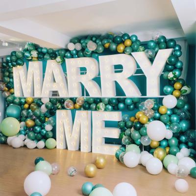 China 2022 WOWORK Fushun waterproof rental diy metal alphabet large event party light photo props up marquee letters to wedding background for sale