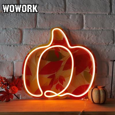 China 2021 WOWORK Fushun waterproof hot sale Halloween custom decoration 12v led flexible neon sign lights for festival decor for sale