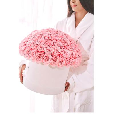 China Rose UO Wholesale Real Touch Romantic Gorgeous Preserved Eternal Preserved Flower Head Forever Dried Long Life Preserved Rose In Box for sale