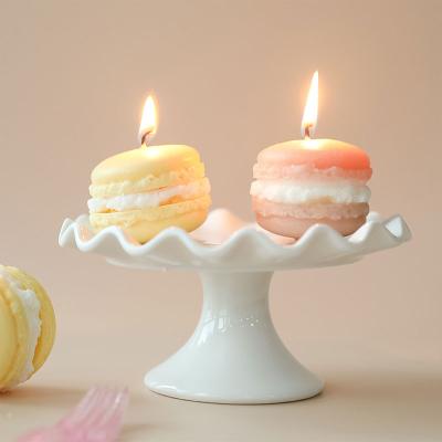 China Colorful Macaron Dessert Vegan Wedding Decoration UO Home Decor Food Shape Candle Small Shaped Scented Candles for sale