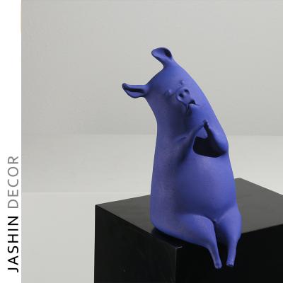 China Abstract Nordic Geometric Resin Europe Style Animal Sculpture for sale