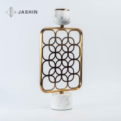 China Feature Nordic New Popular Style Single Candlestick Stand For Wedding Candelabras for sale