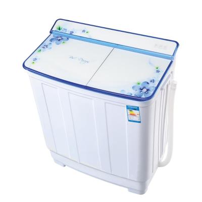 China Hotel Wholesale Household Double Tub Semi-automatic Washing Twin Washing Machine With Built-in Drain for sale