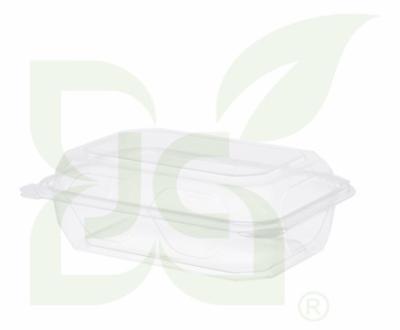 China JC Recyclable - SALE! PET Hinged Lid Bakery Container With Button for sale