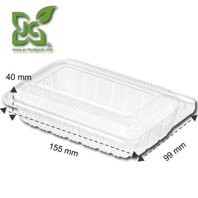 China Pet Disposable Rectangular Plastic Containers For Salad Sushi for sale