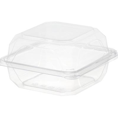 China Well Selling 6x6 Supermarket PET Disposable Plastic Fruit Food Bakery Containers for sale