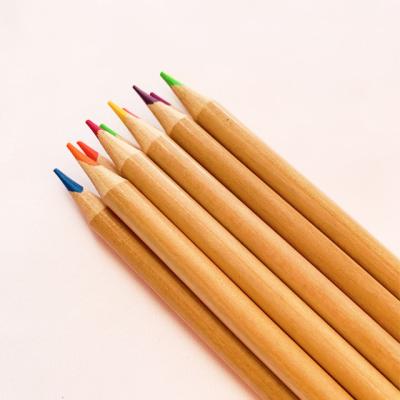 China Eco - Friendly High Quality Fine Art Promotional Logo Printing Natural Color Wooden Pencil for sale