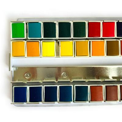 China Travel Portable Fine Art Solid Watercolor Paint Water Color Paint Set Many Colors For Students for sale