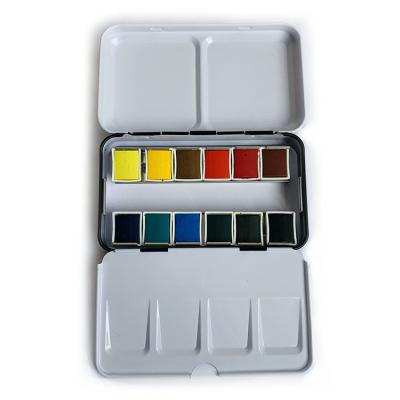 China Bon Art Professional 12/24/36/48 Colors Tin Box Packing Solid Watercolor Set for sale