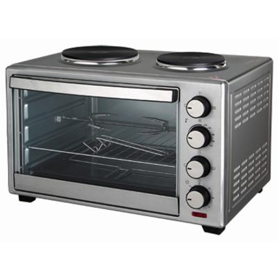 China Hotel 38L 1600W Electric Toaster Oven With Two Hot Plate Convection Oven for sale