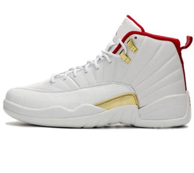 China CUSHIONING high quality brand retro star with the same pure white basketball shoes AJ 12 outdoor breathable sports fitness walking shoes for sale