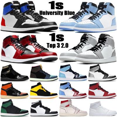 China CUSHIONING Lightning Barb Aj 1 Retros Latest Sports Basketball Shoes Skateboard Shoes Black Mocha Casual Sports Shoes Black Blue White for sale