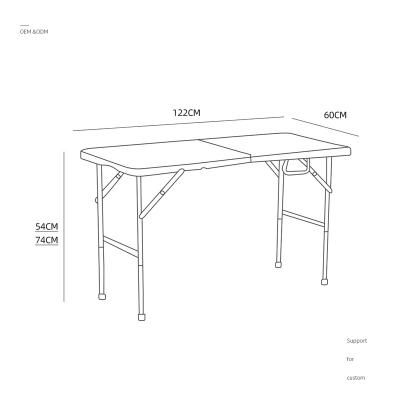 China Modern Multifunctional Molded Plastic Folding Table Top Portable Folding Table With Extendable Legs for sale