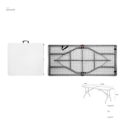 China Factory 5ft 153cm Outdoor Dining Table Modern Easy Carry Plastic Folding For Picnic for sale