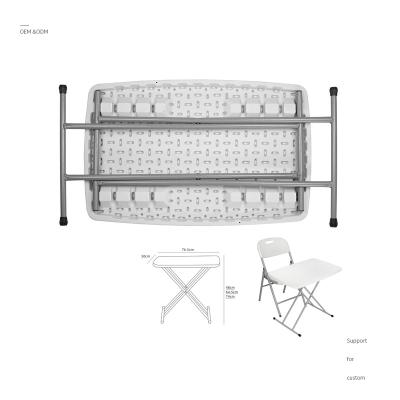 China Adjustable Folding Outdoor Table 2.5ft Modern Camping Picnic Folding Table Lightweight Portable Height for sale