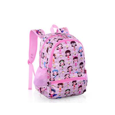 China Cartoon Character Printed School Rucksack Bags Pink Recyclable For Kids for sale