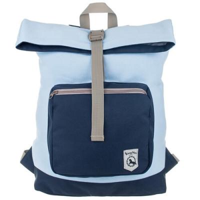 China Softback Heavy Duty Backpacks Light Blue Eco Friend Cotton With Front Pocket for sale