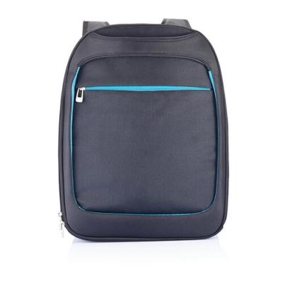 China Lightweight Custom Logo Backpacks , Black Plain Laptop Backpack Bags For Men for sale