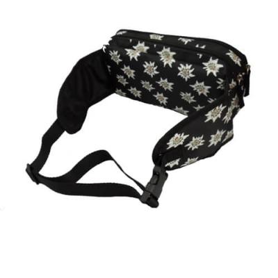 China Printed Floral Waterproof Fanny Pack , Canvas Waist Pouch Bag For Women for sale