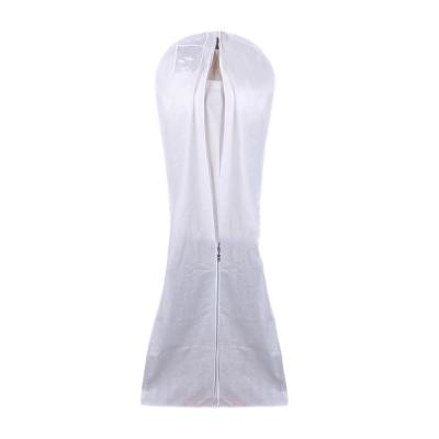 China Portable PVC Hanging Wedding Dress Cover Bag Light Weight Fit Gown Birdal Veil for sale