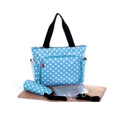 China Imprinted Tote Custom Diaper Bags Mummy Bags With Outside Compartment for sale