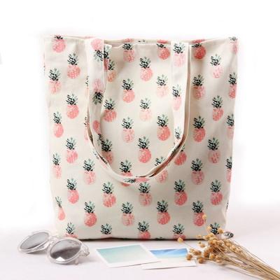 China Cartoon Fruit Printed Custom Canvas Bags , Printed Promotional Bags for sale