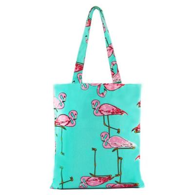 China Flower Pattern Zipper Printed Shopping Bags For Grocery Stores for sale