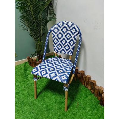 China High Quality Modern Colorful Beach Wicker Furniture Garden Patio Rattan Woven Outdoor French Chair for sale