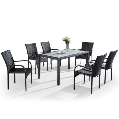 China Minimalist Wholesale Metal Chair And Outdoor Contemporary Dining Table Furniture Restaurant Set for sale