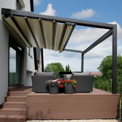 China Outdoor Garden Balcony PVC Patio Roof Free Standing Custom Aluminum Motorized Pop Up Pop Up Awning for sale