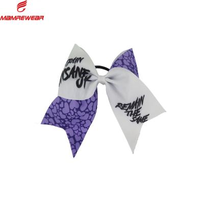 China Bright colors factory wholesale and make cheerleading team all star hair bows for sale