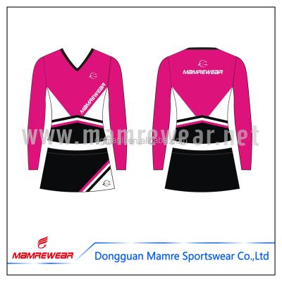 China Sets Long Sleeve Cheap Wholesale Cheer Dance Wear , Fashion Design Cheerleading Uniforms for sale